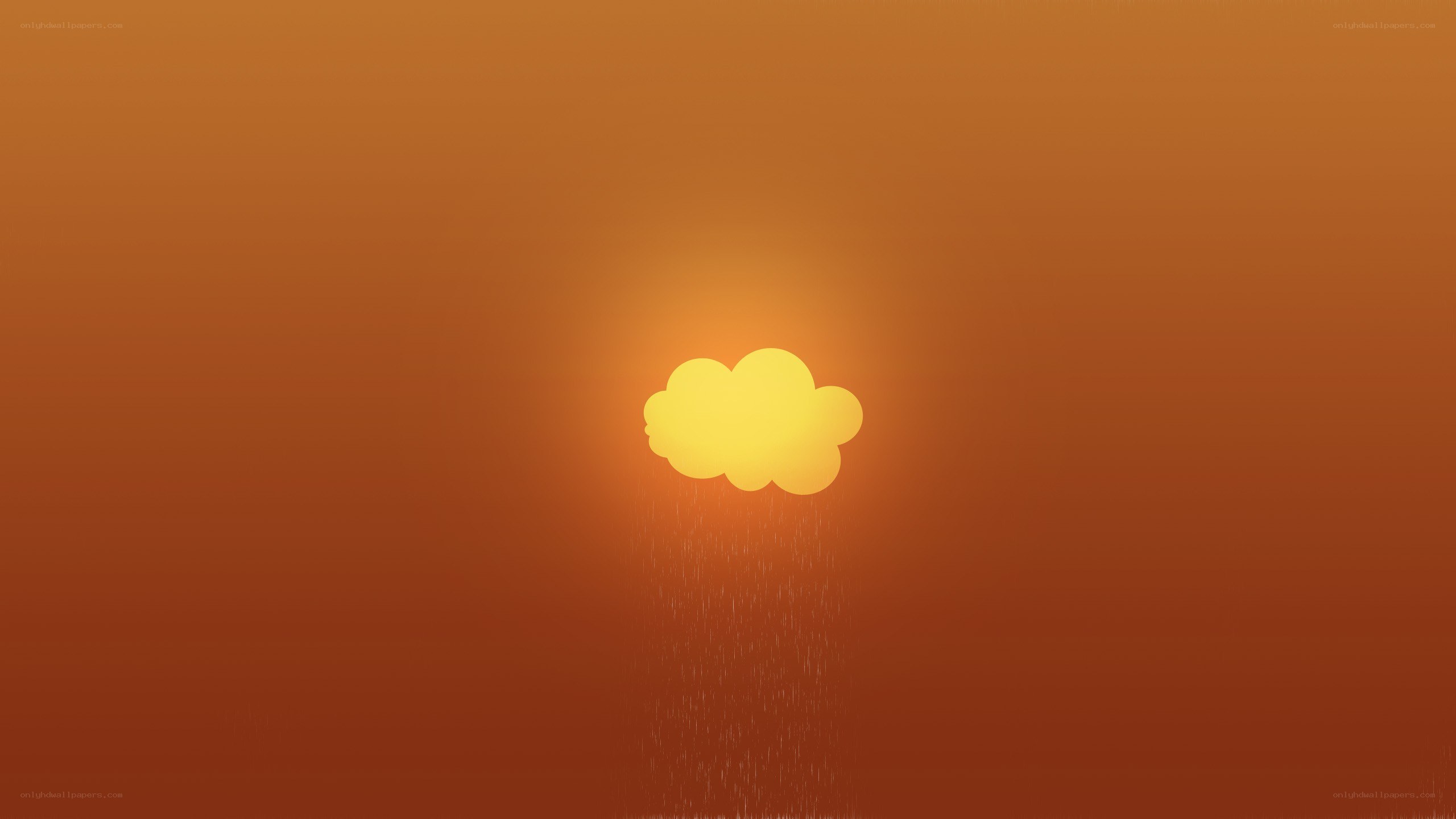 cloud raining in sunset