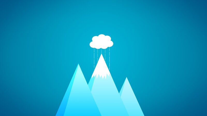 Cloud Raining on Mountains