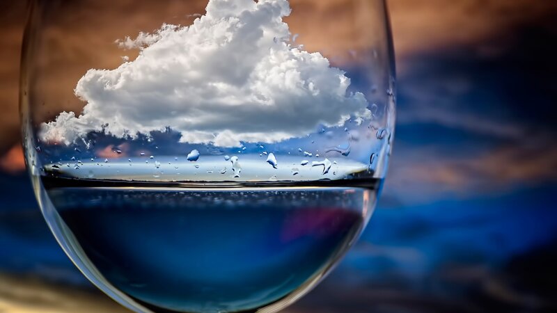 Cloud Reflected in Glass
