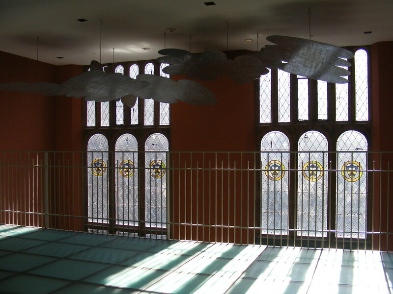 Cloud sculpture in a hall