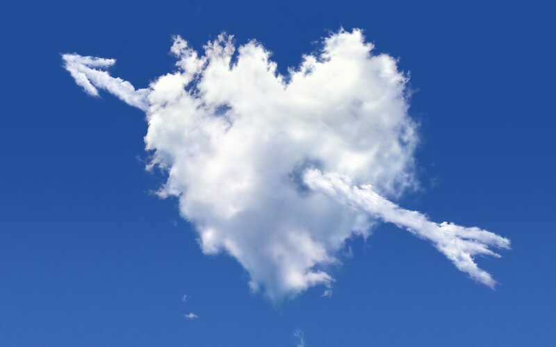 Cloud Shaped Like Bird — Blue