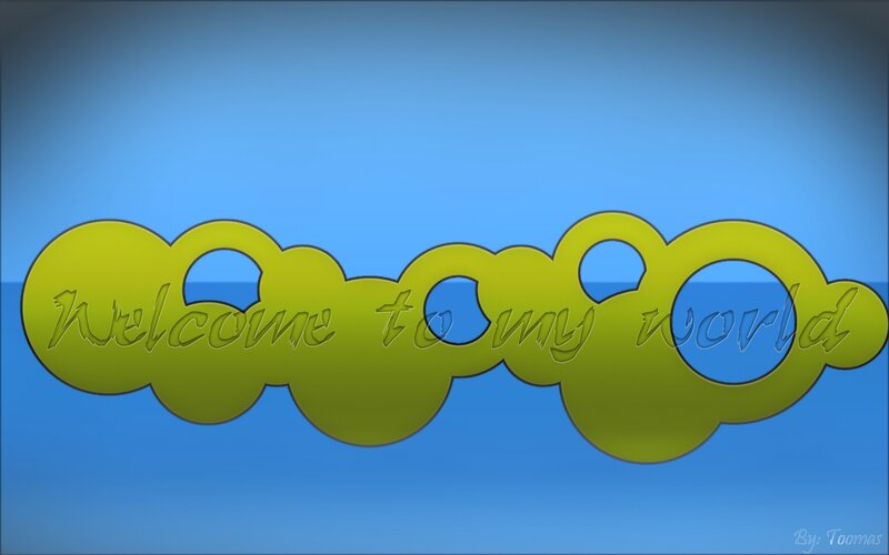 Cloud-shaped Text — Blue