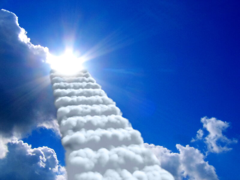 Cloud Staircase to Sun — Blue