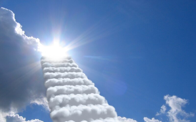 cloud staircase to the sun