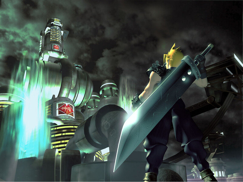 Cloud stands with Buster Sword