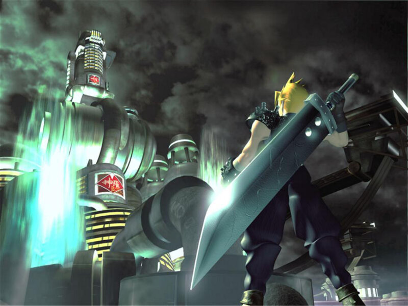 Cloud stands with Buster Sword