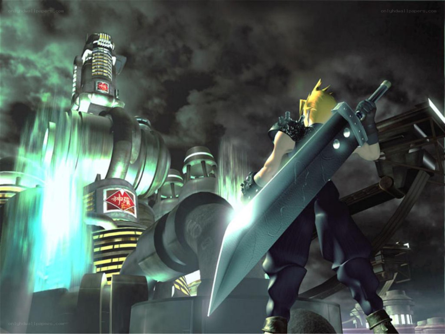 Cloud stands with Buster Sword