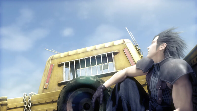 Cloud Strife by a truck