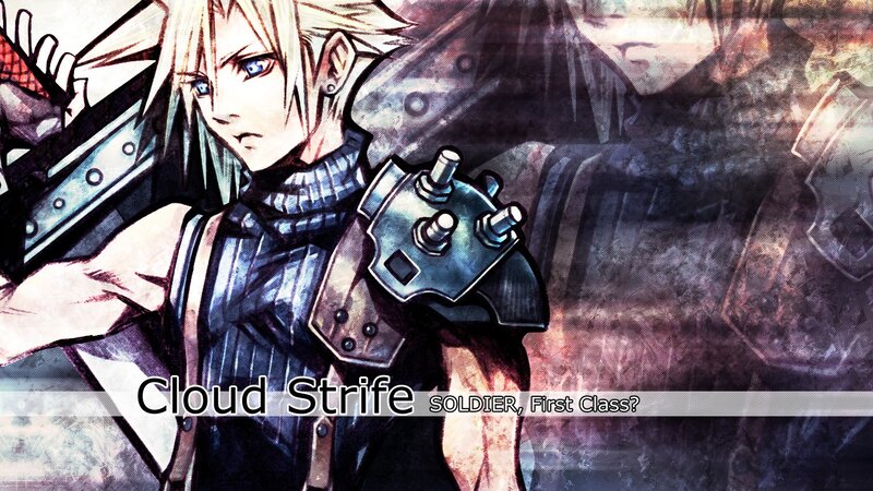 Cloud Strife Character — Blue, Dramatic, Anime