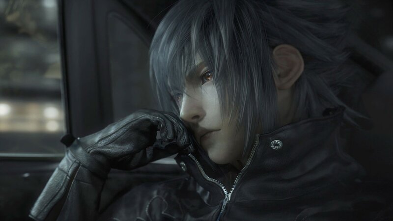 Cloud Strife in a car