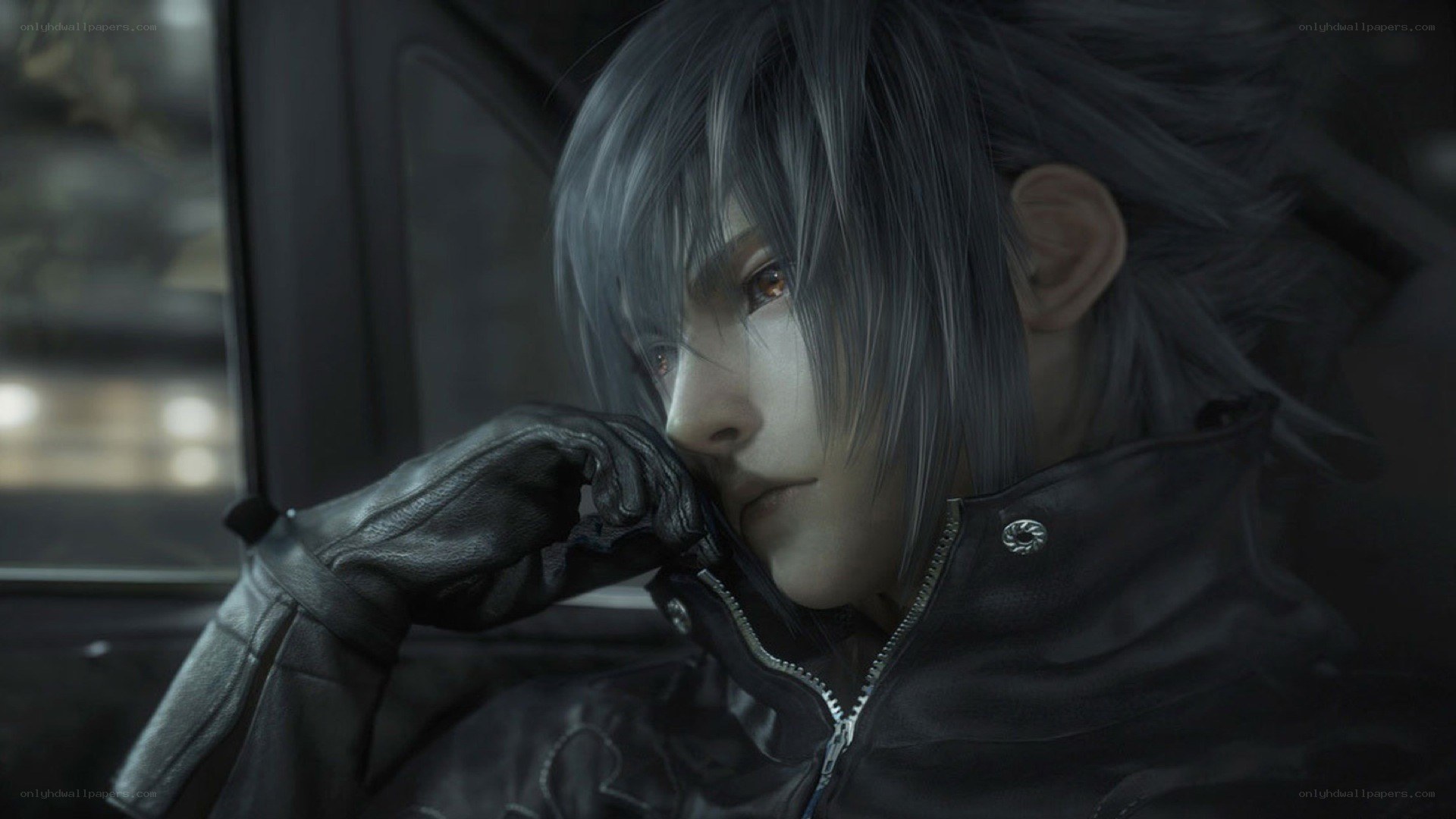 Cloud Strife in a car