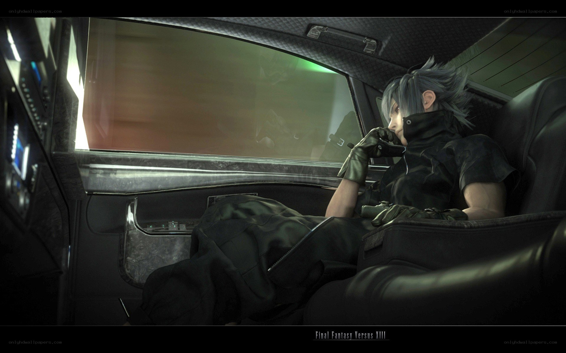 Cloud Strife in a car