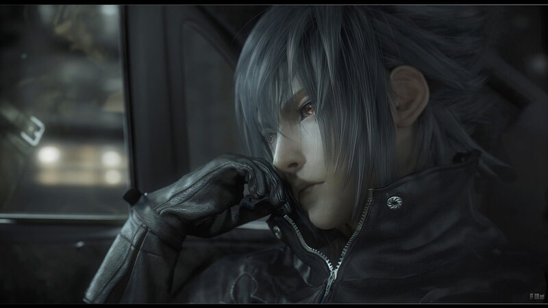 Cloud Strife in a car