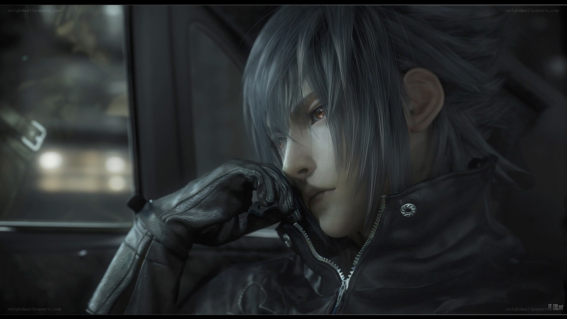 Cloud Strife in a car