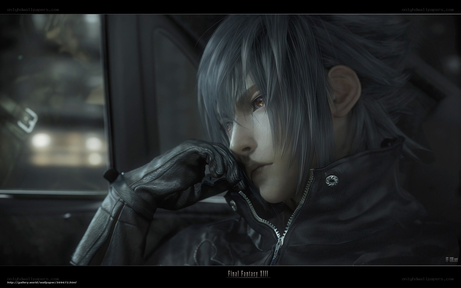 Cloud Strife in a car