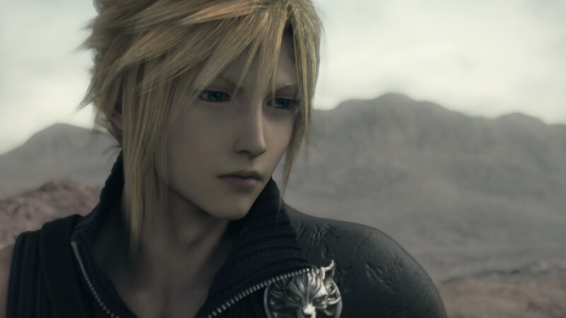 Cloud Strife in a desert
