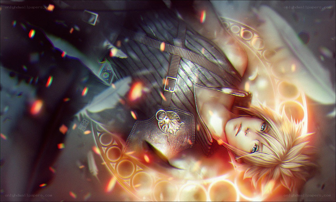 Cloud Strife in a dramatic pose