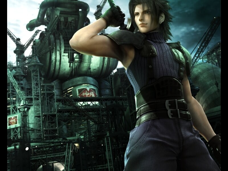 Cloud Strife in a factory