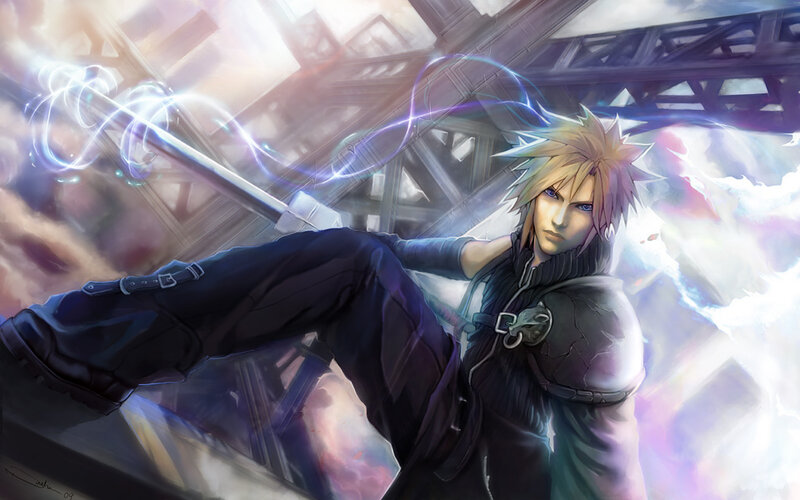 Cloud Strife in action