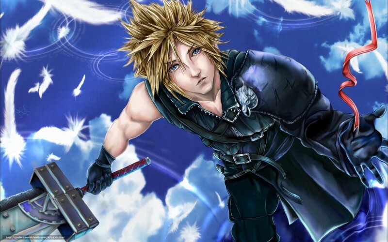 Cloud Strife in action