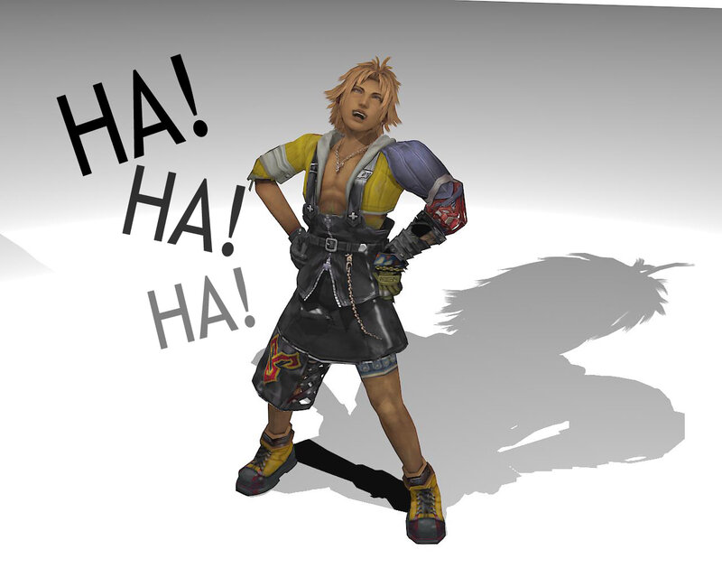 Cloud Strife laughing