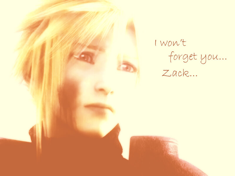 Cloud Strife remembering Zack