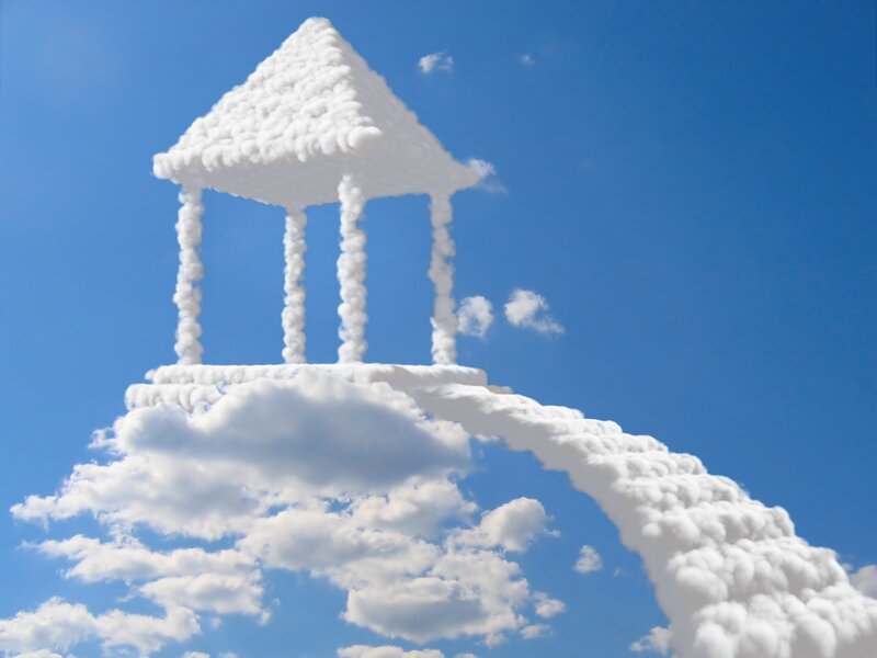 Cloud temple in blue sky