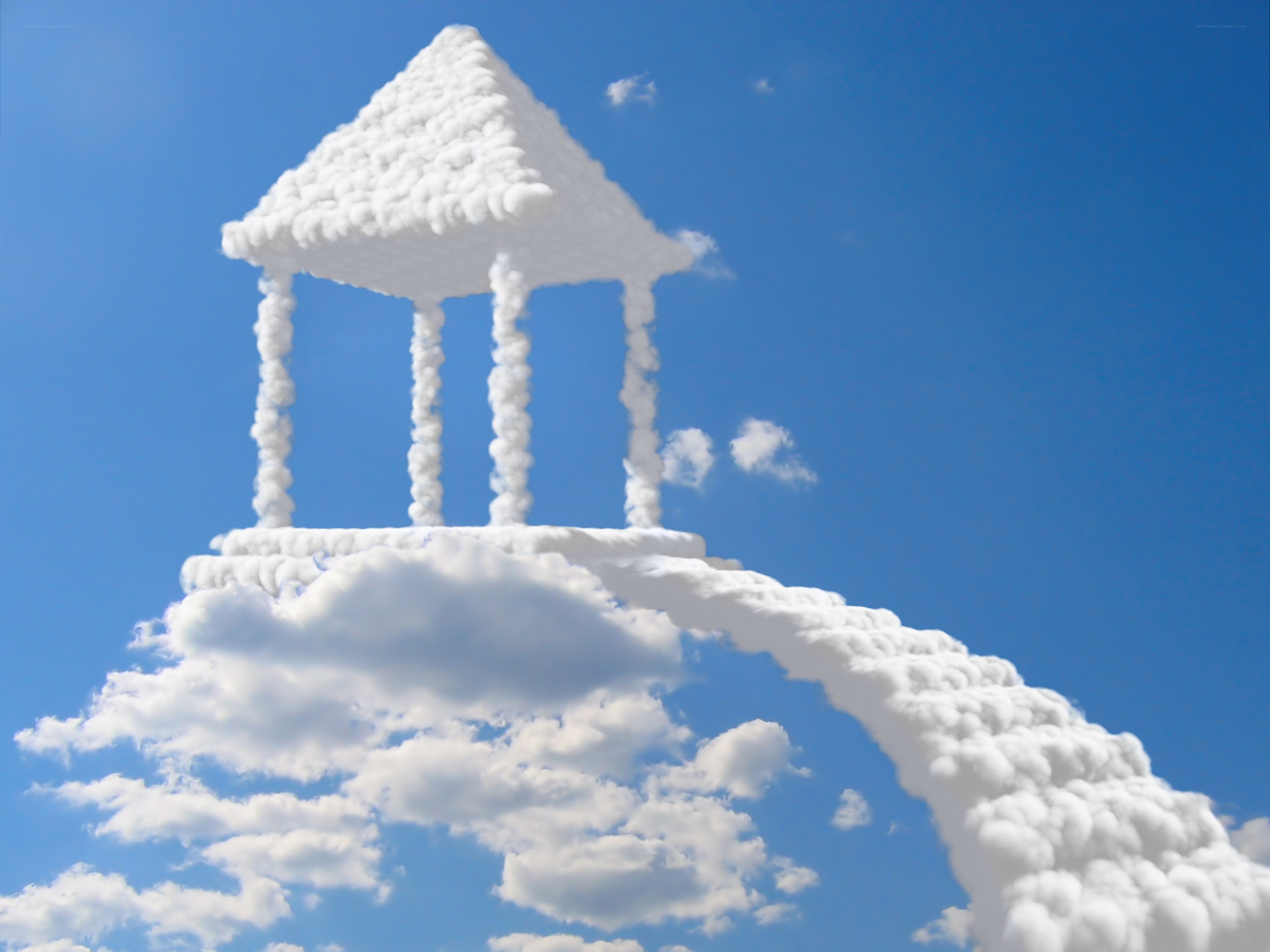 Cloud temple in blue sky