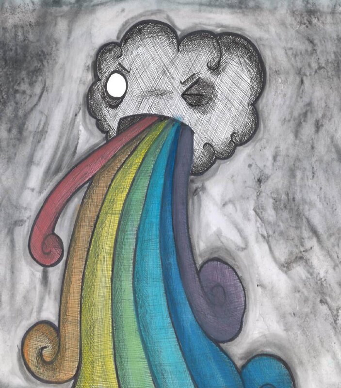 cloud vomiting rainbow