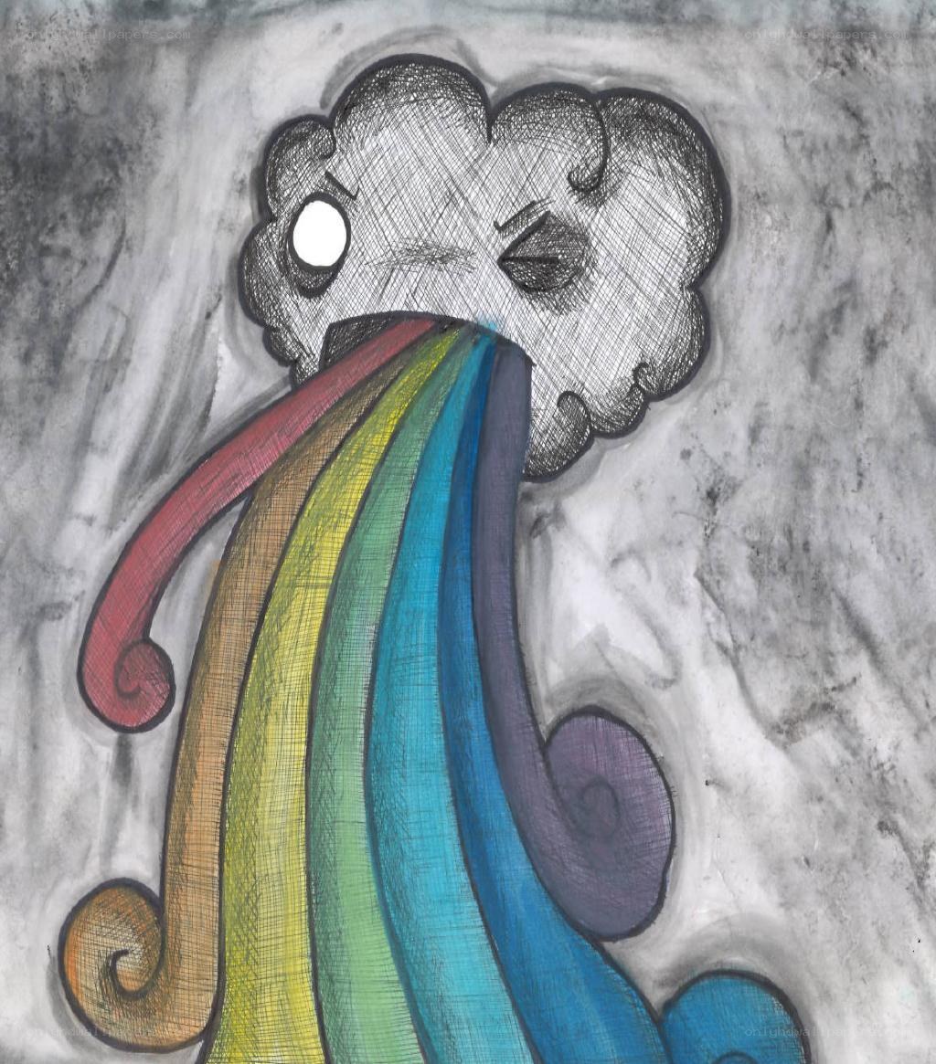 cloud vomiting rainbow