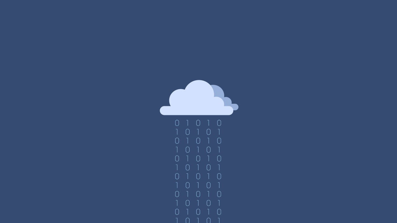 cloud with binary rain