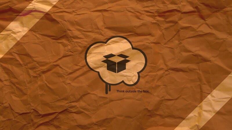 Cloud with Box Icon — Brown
