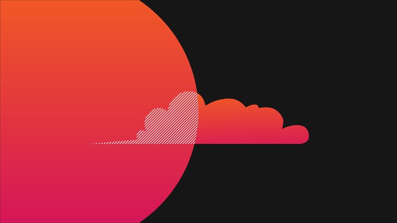 Cloud with Gradient Circle