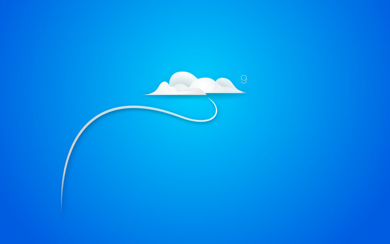 cloud with number nine