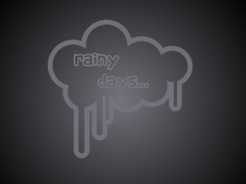 Cloud with Raindrops — Gray