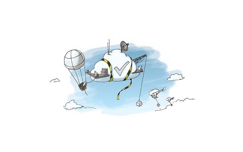 Cloud with Satellite Dish
