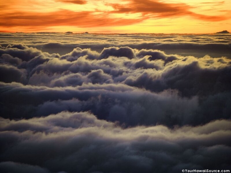 Clouds Above Horizon — Orange
