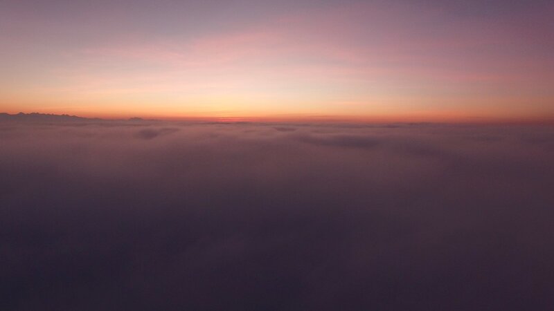 Clouds Above Mountain Range