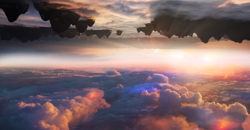 Clouds Above Sky — Orange