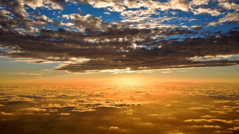 Clouds Above Sunset — Orange, Dramatic, Photograph, Sun