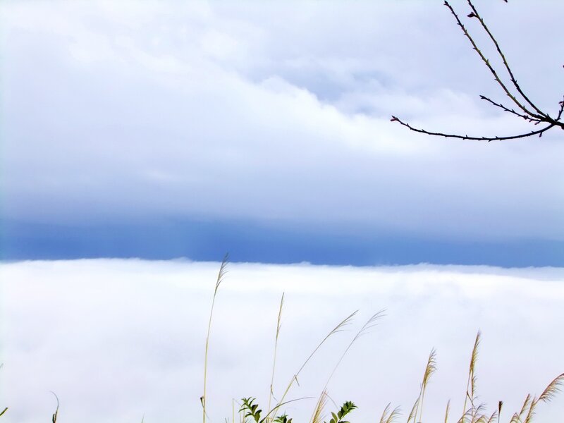 Clouds above the mountain
