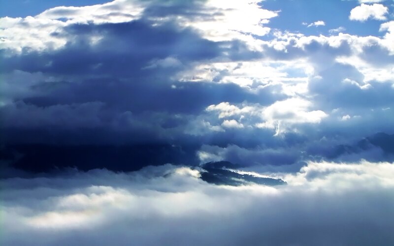 Clouds above the mountains