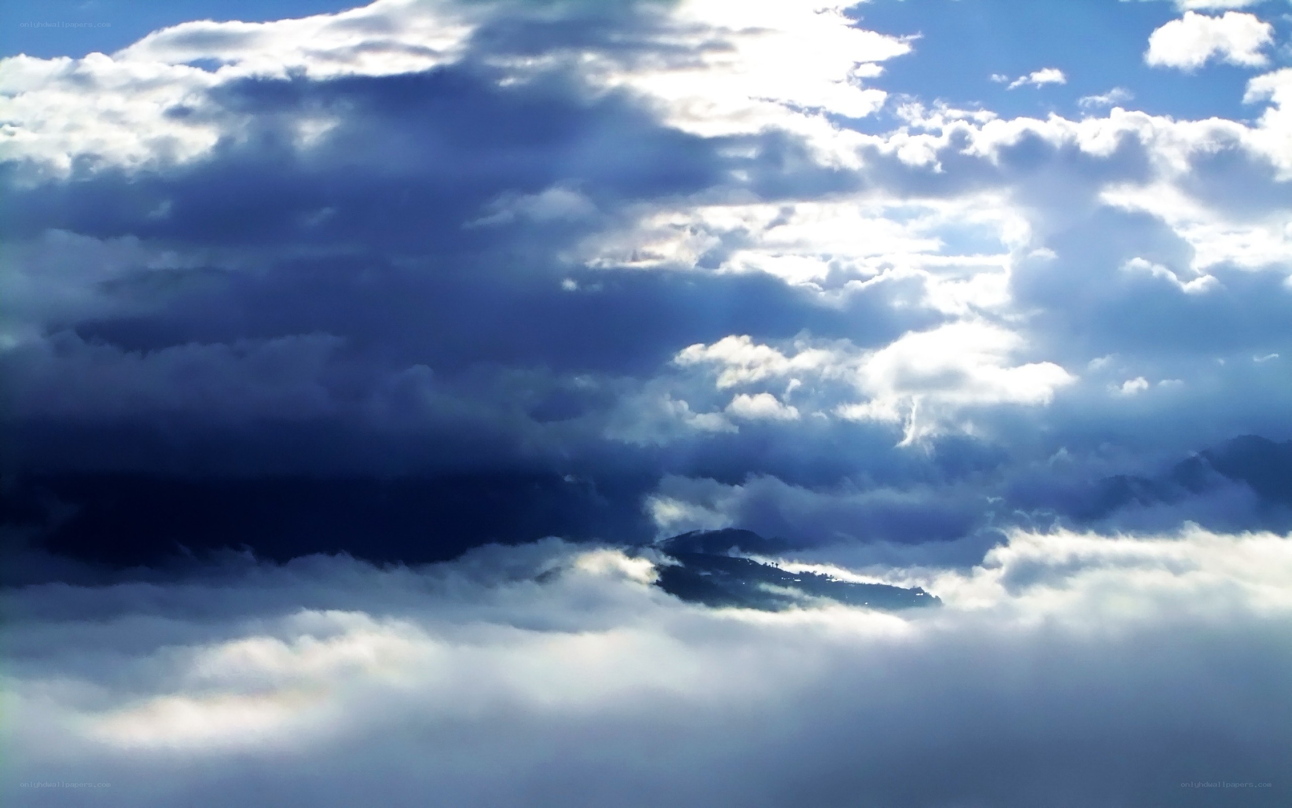 Clouds above the mountains