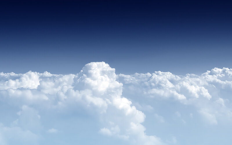 clouds above the sky