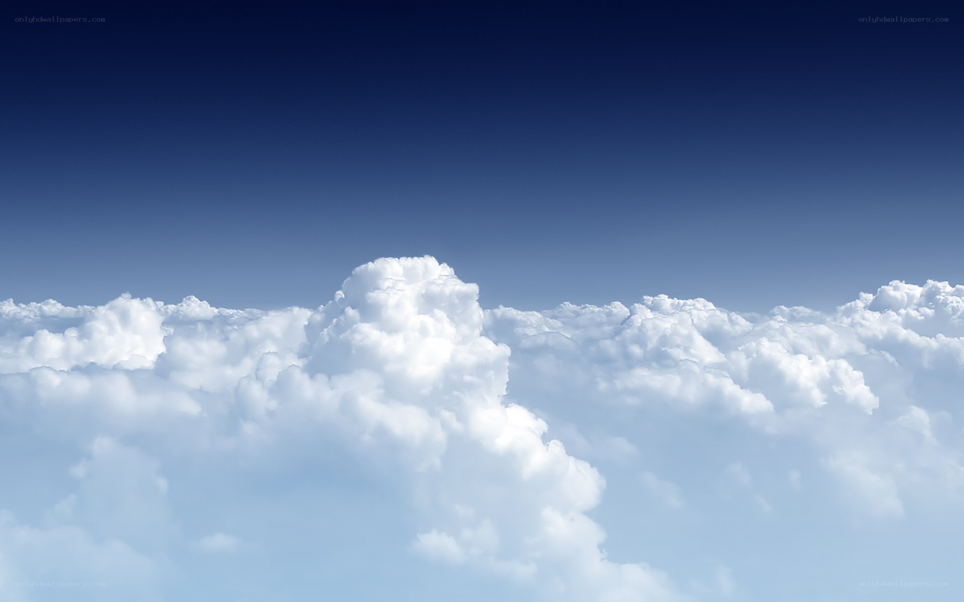 clouds above the sky