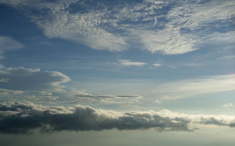 Clouds above the sky