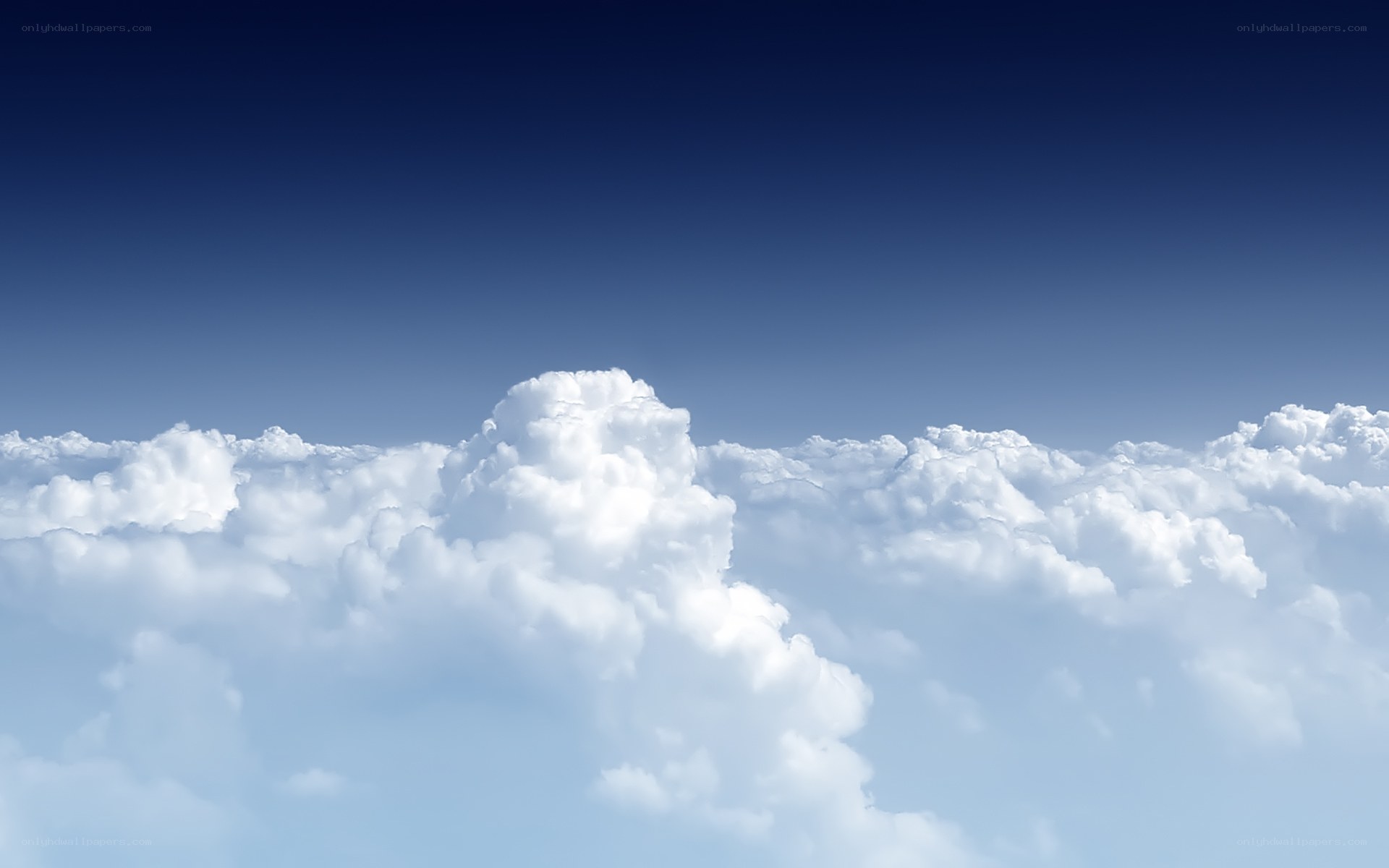 Clouds above the sky