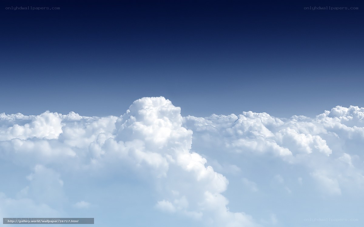 clouds above the sky