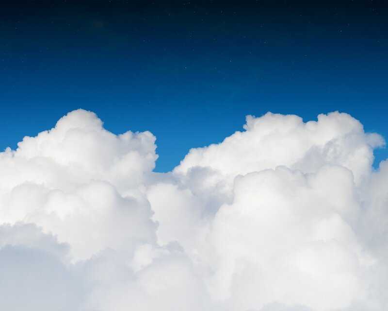 Clouds against a blue sky