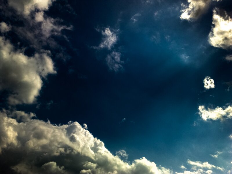 clouds against a blue sky